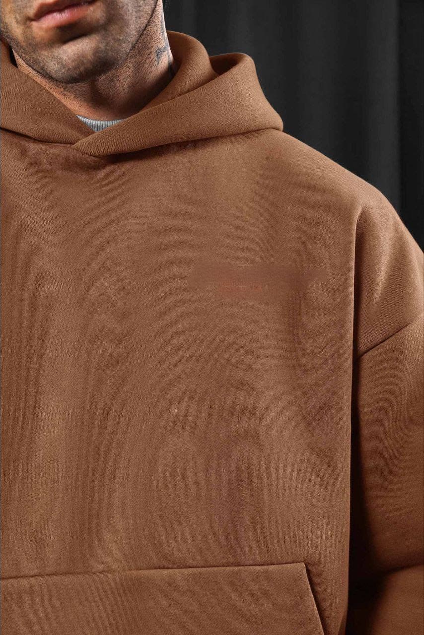 Autumn Brown Box Fit Hoodie view 4